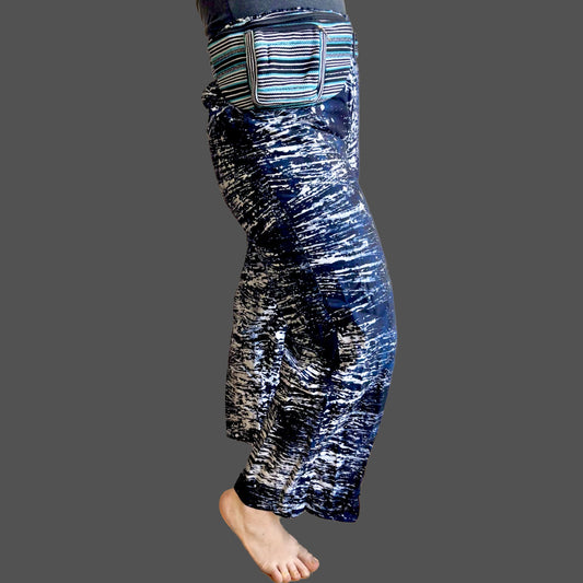 Hose Stoffhose Jogginghose Sommerhose Pumphose Trainingshose Spielhose, mit Haken und Gummizug aus Ghana afrikanischer Stoff Batik fair